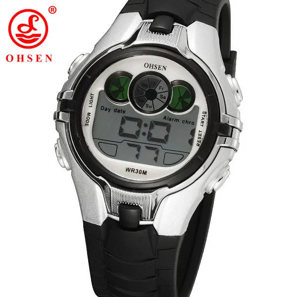 OHSEN Boys Kids Children Digital Sport Watch Alarm Date Chronograph LED Back Light Waterproof Wristwatch Student Clock