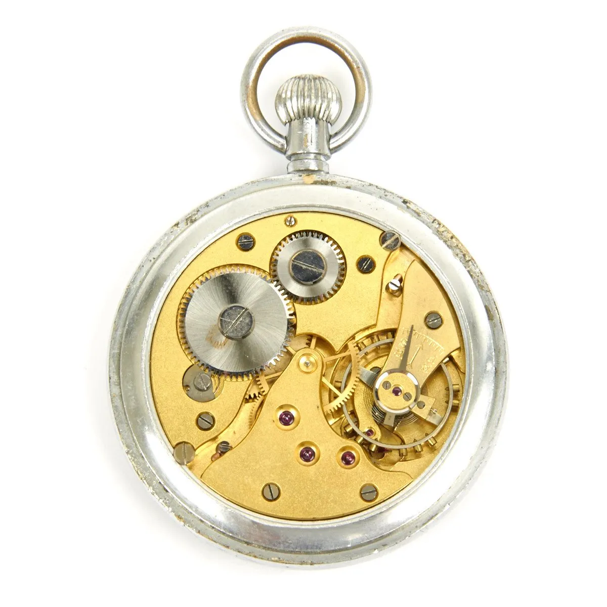 Original British WWII Leonidas G.S.T.P. Pocket Watch - Fully Functional