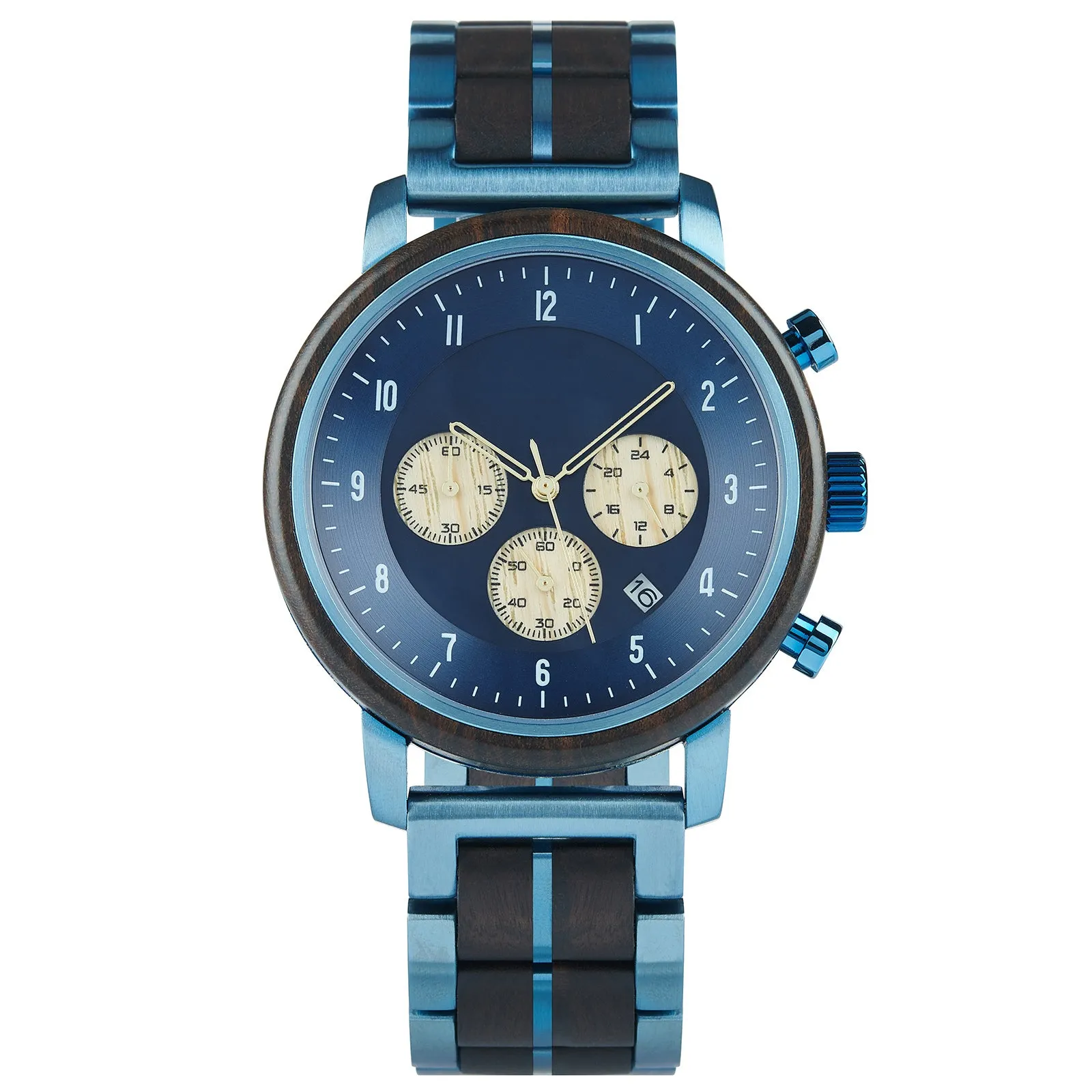 Rosario - Blue Steel & Ebony Chronograph