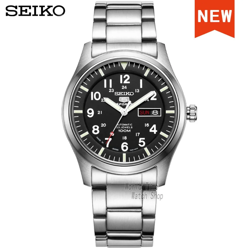 Seiko watch for men  quartz Chronograph Top Luxury Brand Waterproof Sport Clock Wrist Mens Watches set relogio masculino SNZG13J