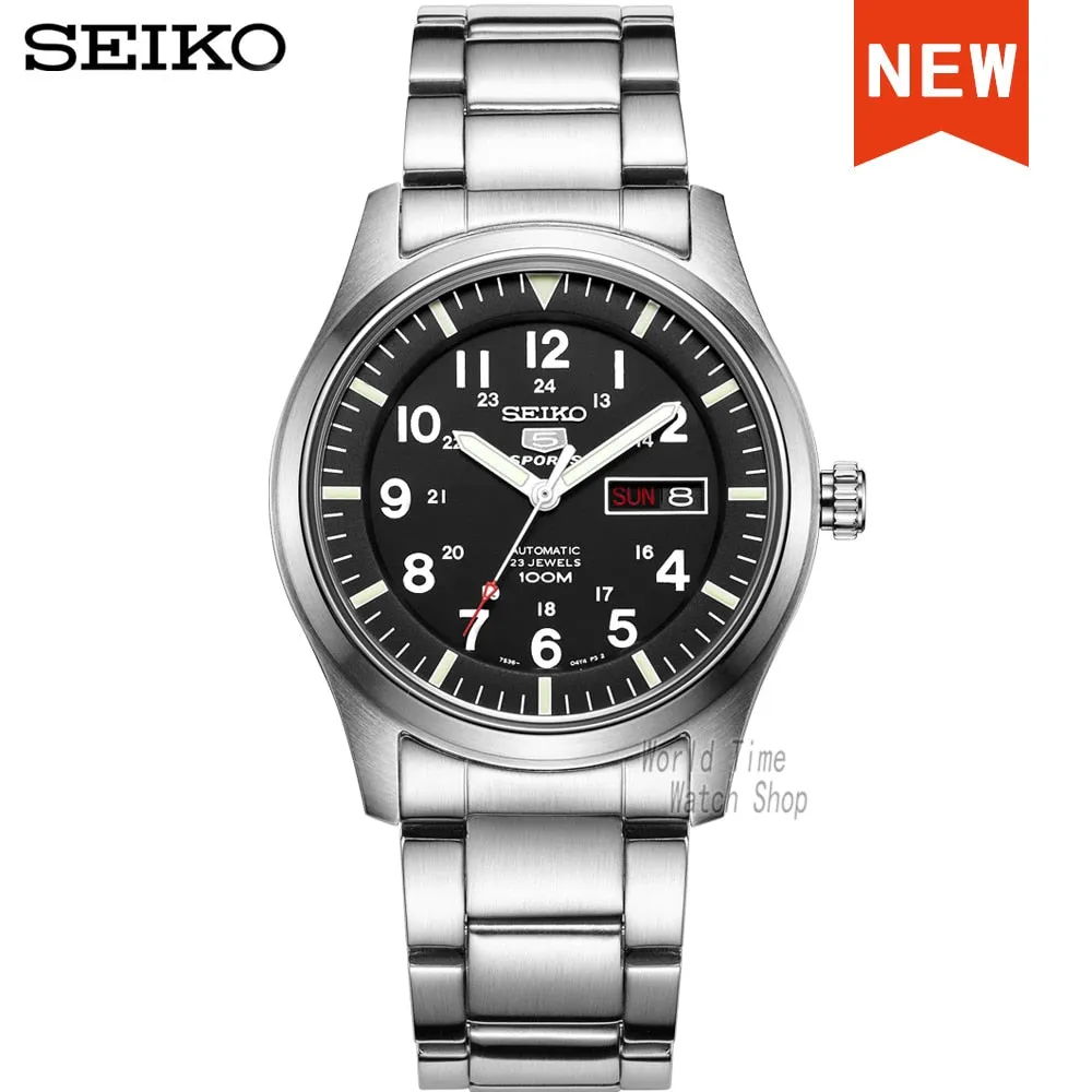 Seiko watch for men  quartz Chronograph Top Luxury Brand Waterproof Sport Clock Wrist Mens Watches set relogio masculino SNZG13J