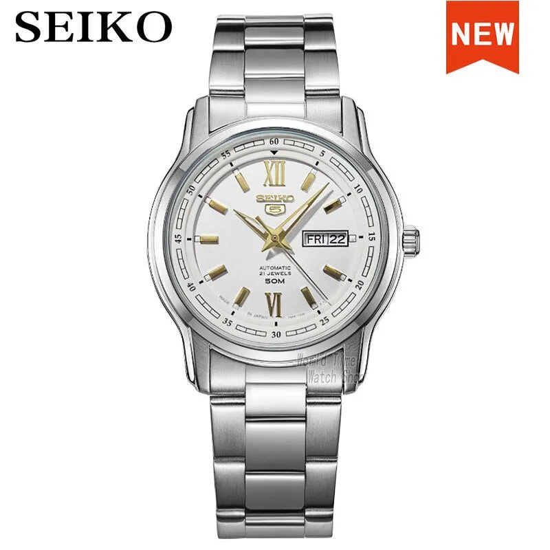 seiko watch men 5 automatic watch Top Luxury Brand Waterproof Sport Clock Wrist Mens Watches set relogio masculino SNKP14J 1