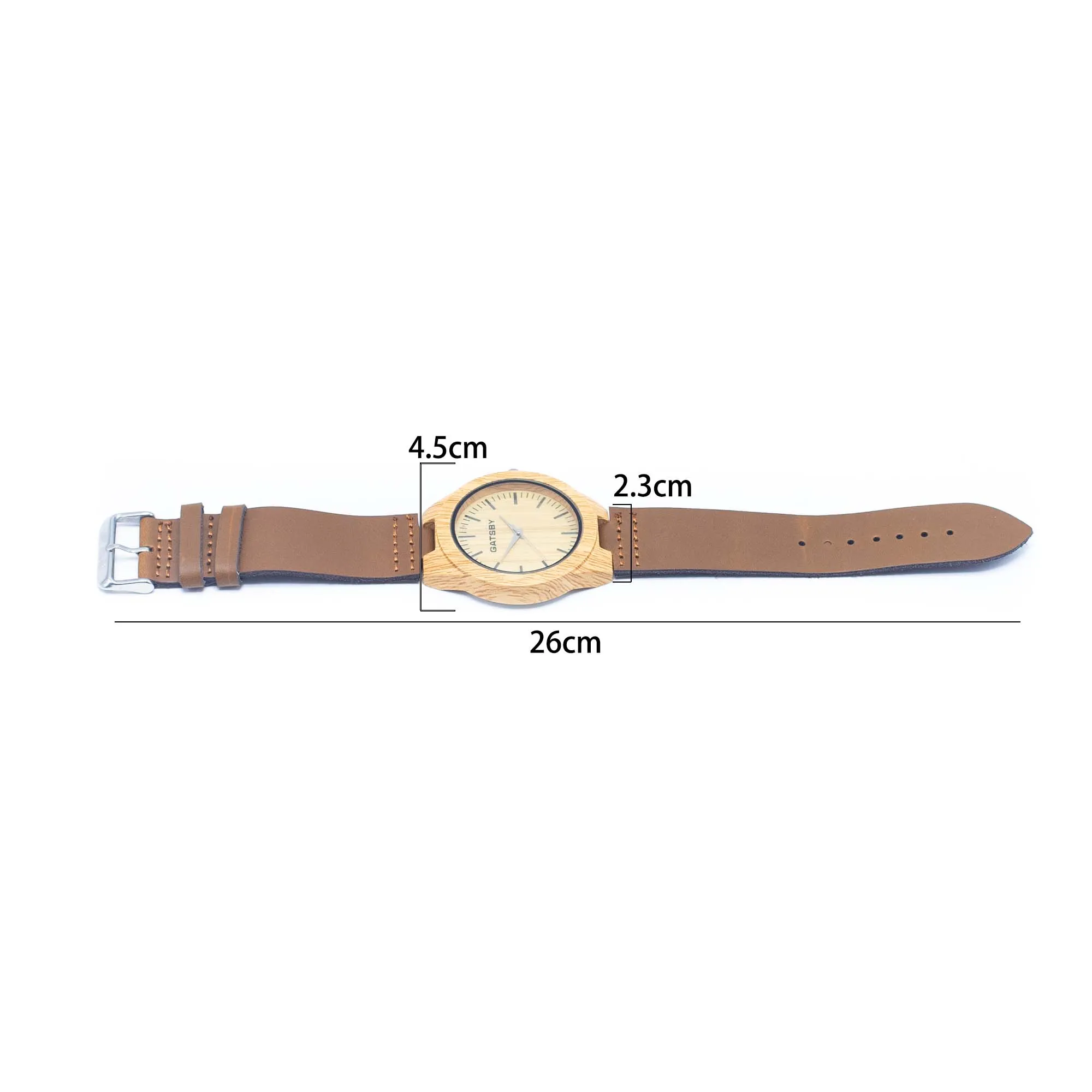 Stylish Casual Watch with Natural Cork Watch Strap WA-338