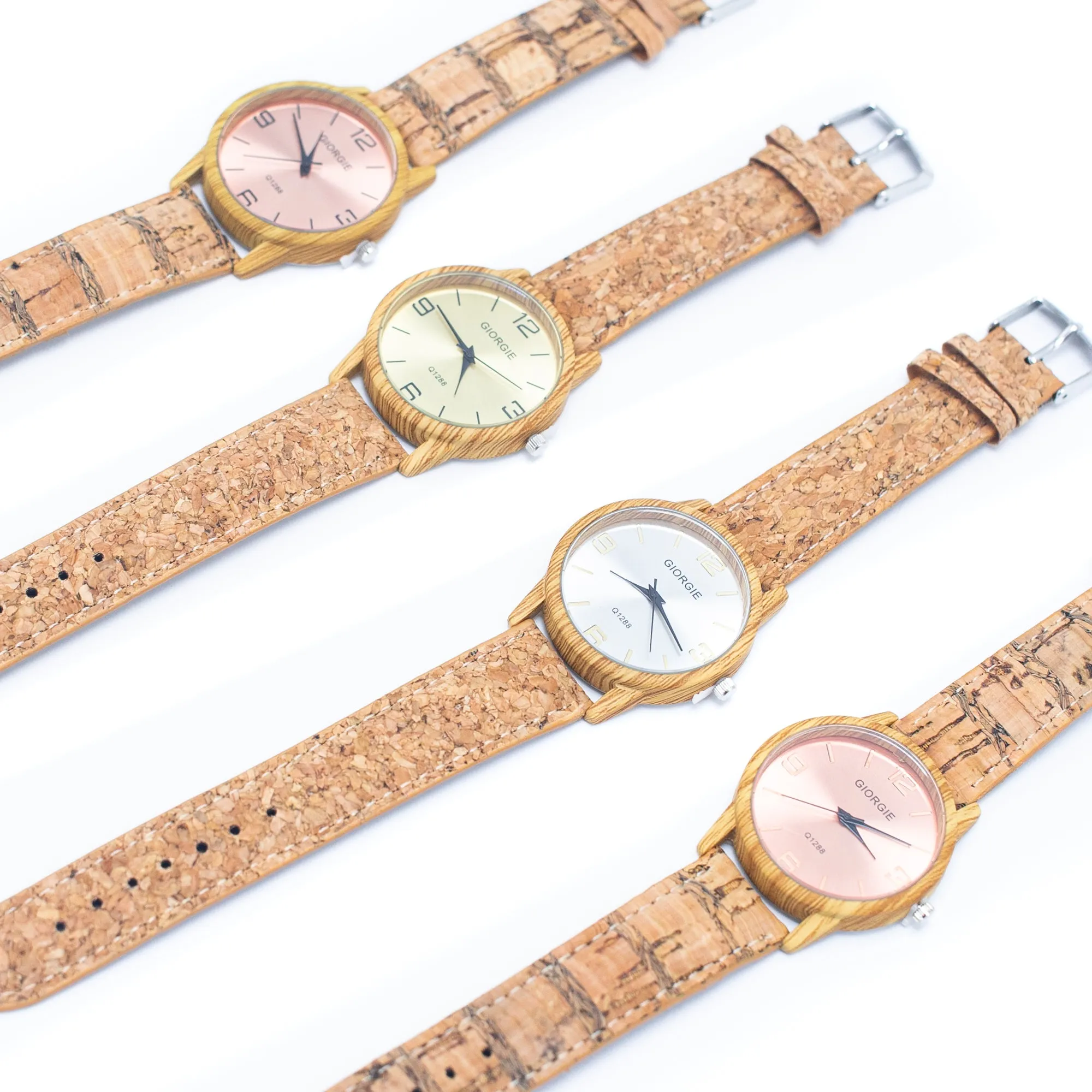 Stylish Casual Watch with Natural Cork Watch Strap WA-360