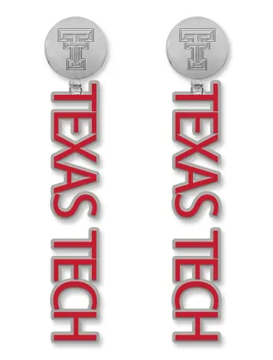 Texas Tech Double T "Volga" Dangle Earrings