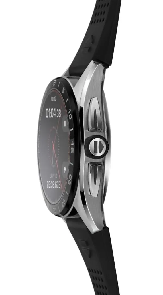 TH Watch Connected Calibre E4 Black 45 Rubber