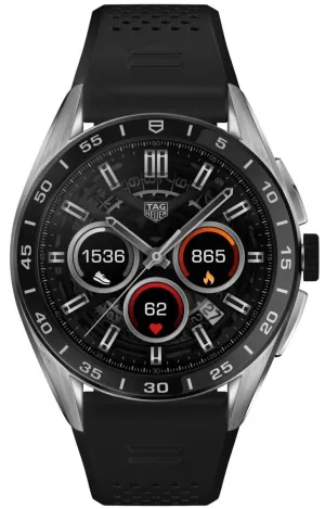 TH Watch Connected Calibre E4 Black 45 Rubber