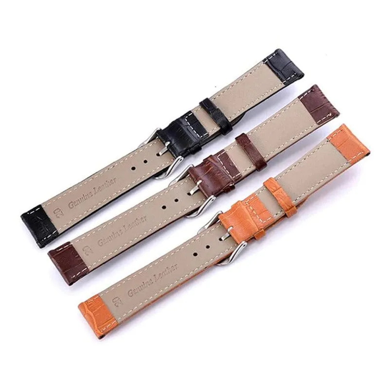 Universal Replacement Snakeskin Leather Watch Straps compatible with most watches