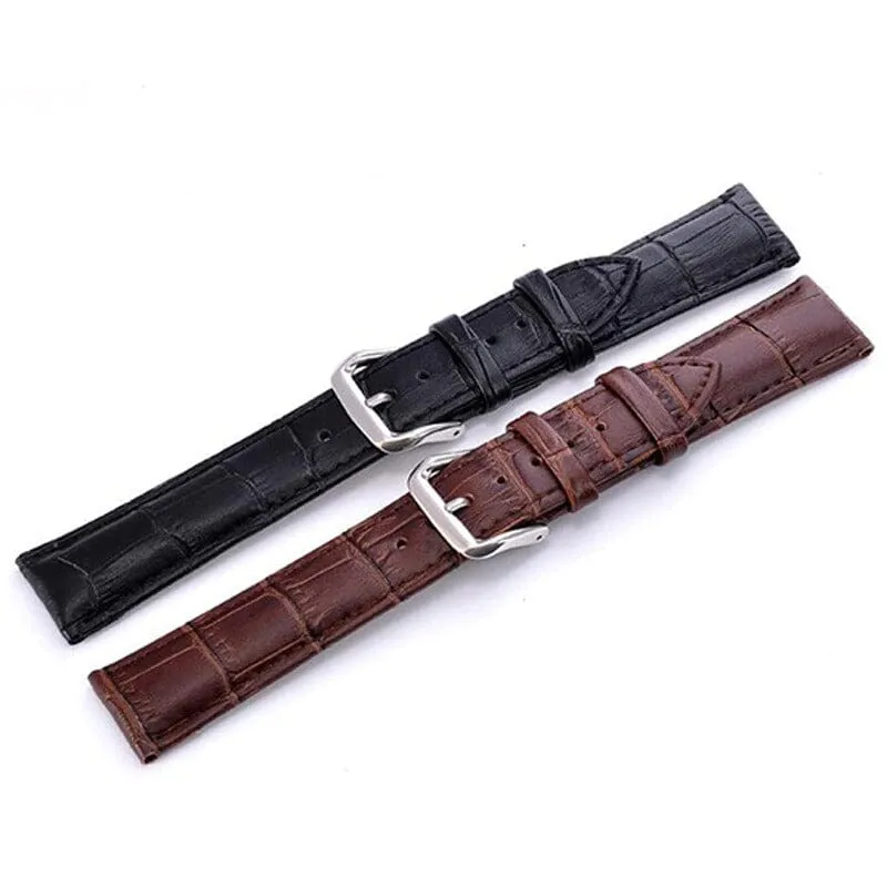 Universal Replacement Snakeskin Leather Watch Straps compatible with most watches