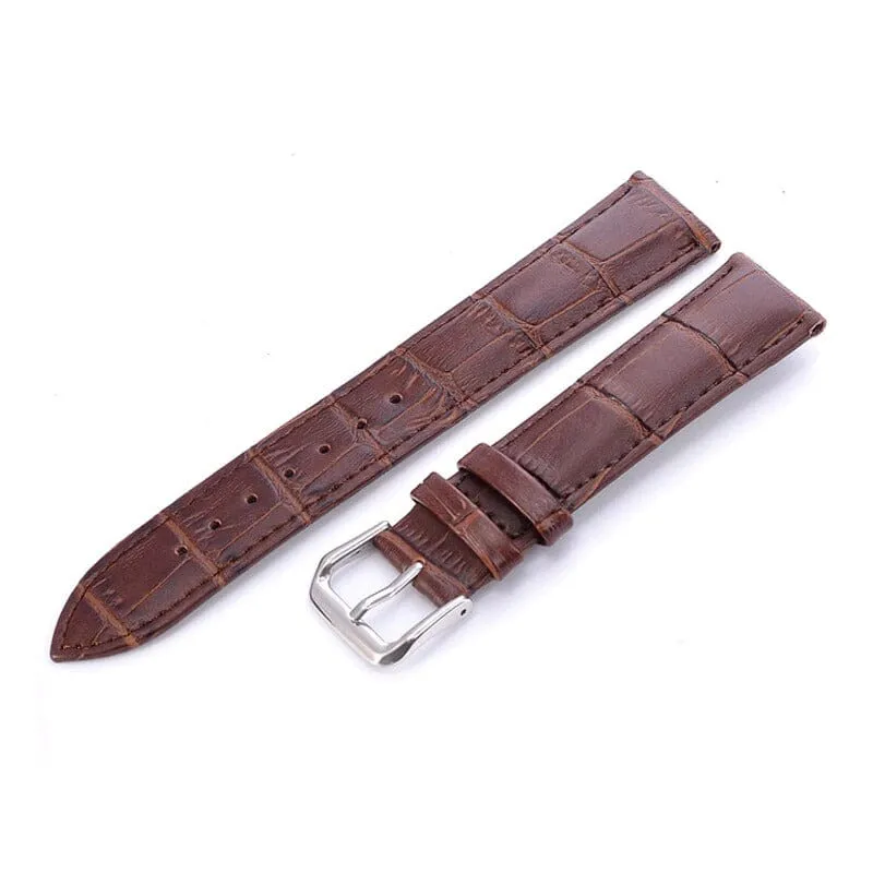 Universal Replacement Snakeskin Leather Watch Straps compatible with most watches