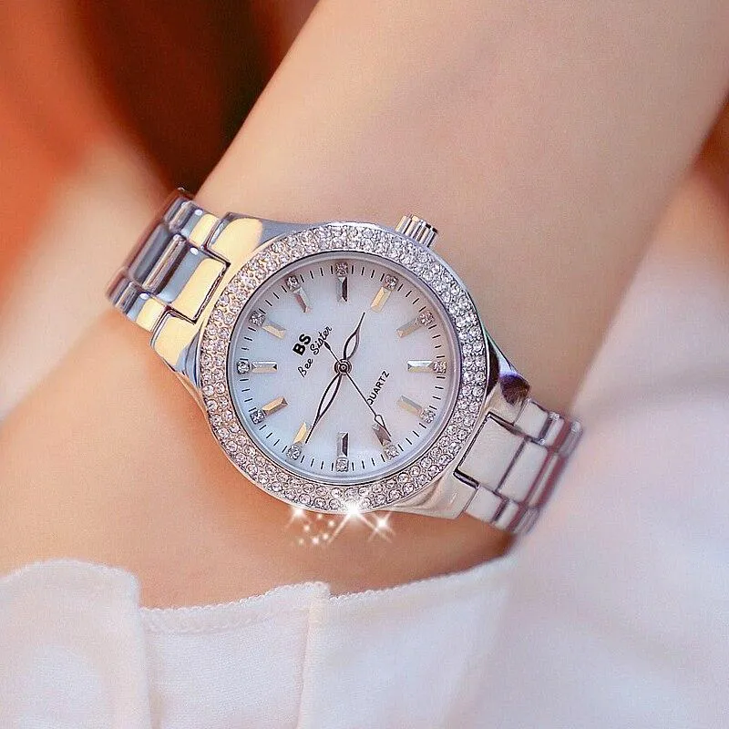 Women Luxury Crystal Stainless Steel Watches