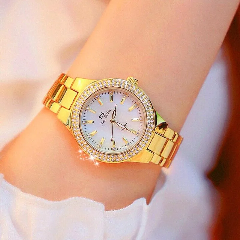 Women Luxury Crystal Stainless Steel Watches