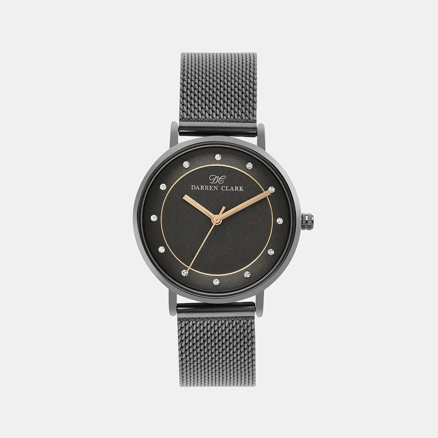 Women's Black Analog Brass Watch 2005F-E0404